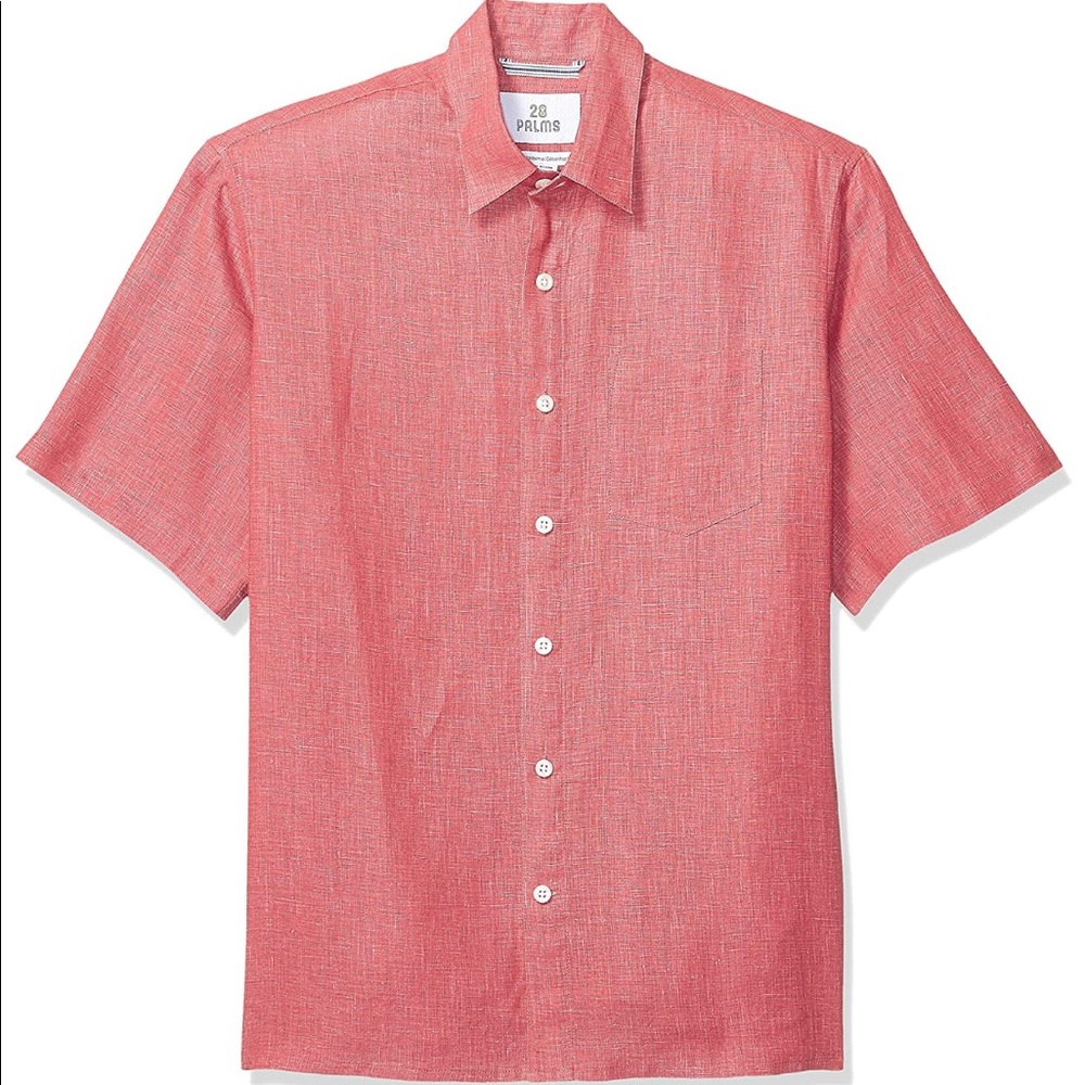 🦋 NWT 28 Palms Men’s Relaxed Fit 100% Linen Shirt XS - Picture 4 of 8